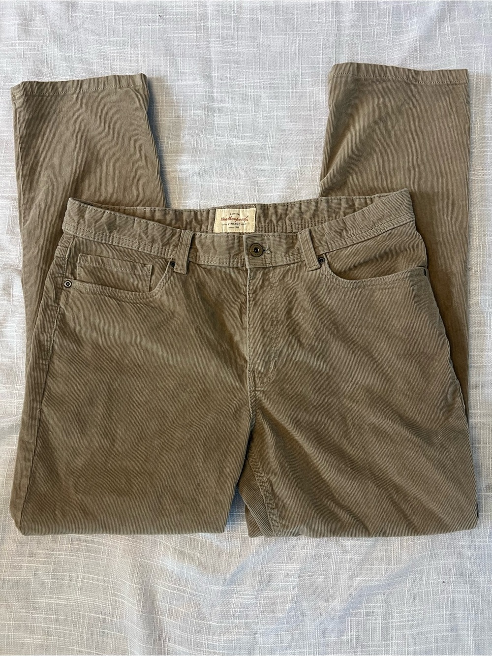 Weatherproof Vintage Men's Corduroy Pants in Tan